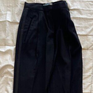 Luxurious Genuine Prada black tuxedo pant. Menswear fit.